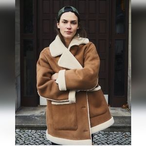 Zara Double faced coat with pockets